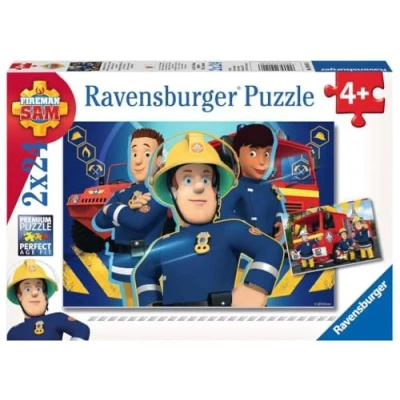 Image de Ravensburger Puzzle Enfant Puzzles 2x24 pièces Sam t&#039;aide dans le besoin pompier 09042