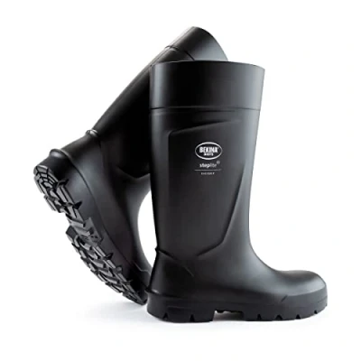 Image de Bottes de sécurité Haute qualité, Hommes, Embout en Acier et Semelle pour Plus sécurité, matériau Souple léger, adhérence optimale, Pieds Chauds secs, Industrie, Noir, EU 45