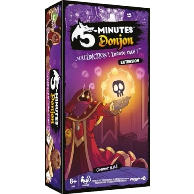 Image de ASMODEE Wiggles 3D 5 Minutes Donjon Extension : Malédiction ! Encore raté Jeux de société Cartes coopératif Adulte et Enfant à partir 8 Ans Version française