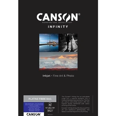 Image de Canson infinity Platine Fibre Rag 206211038 Papier photo Format A3+ 25 feuilles Blanc