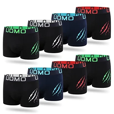 Image de L&amp;K Lot de 8 Boxers Homme avec Magnifiques Motifs Coton Style 1121 Multicolore L