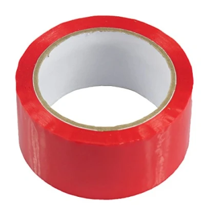 Image de triplast 48 mm x 66 m Ruban adhésif d&#039;emballage à faible bruit Rouge (Lot de 2)
