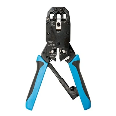 Image de Pince à sertir RJ45 ONELEC Avec cliquet anti retour Acier A bec