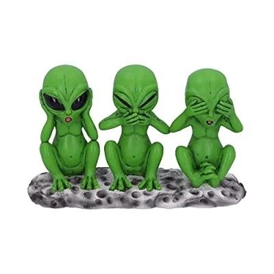 Image de Nemesis Now Three Wise Martians Figurines d&#039;extraterrestres Vert 16 cm