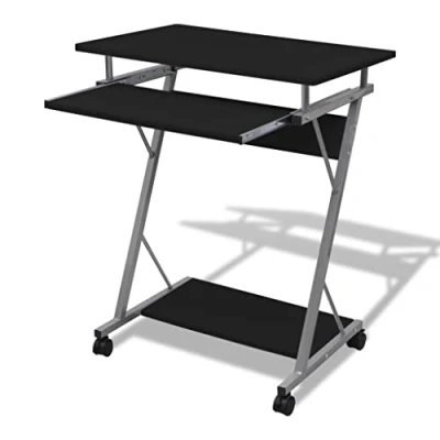 Image de vidaXL Table de Bureau Noir PC Meuble d&#039;Ordinateur Informatique