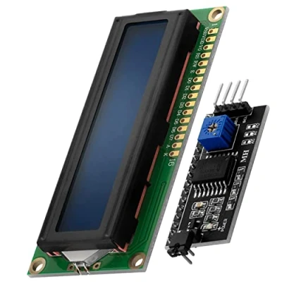 Image de AZDelivery Module d&#039;Affichage Bleu LCD HD44780 16x2 avec Interface I2C 2x16 Caractères de Couleur Blanche Compatible Arduino et Raspberry Pi incluant Un E Book!