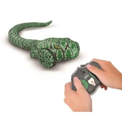 Image de Lexibook, Power Python RC, Serpent radiocommandé, Se déplace sur Le Sol et l&#039;eau à 5 km/h, Modes terrestre Aquatique, Étanche, Extensible jusqu&#039;à 75 cm, Vert, SNAKE01
