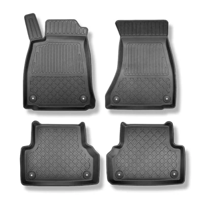 Image de Mossa Tapis de Sol en TPE adapté pour Audi A4 B9 Avant (11.2015 ) Voiture Noir G