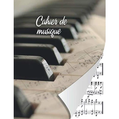 Image de cahier de musique: Carnet partitions Seyes Grands Carreaux et portées 12 par page 110 pages Format A4: musique avec portée, chant