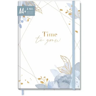 Image de paper&amp;you® Bullet journal dotted A4+ avec élastique [Time to Grow] 156 pages carnet de notes à pois, croquis, intime durable &amp; climatiquement neutre