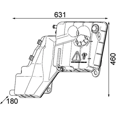 Image de MAHLE ORIGINAL CRT 103 000P Vase d&#039;Expansion 11I avec couvercle IVECO: Trakker, Stralis