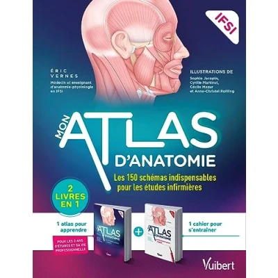 Image de Mon atlas d&#039;anatomie Etudiants en IFSI: 2 livres dans une pochette : un annoté et cahier avec 150 illustrations co... Livre d’occasion