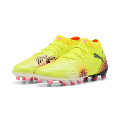 Image de Puma Future 8 Ultimate Chaussures de foot à crampons, Homme, Taille: 45, Yellow alert/black/sun struck Matière synthétique / textile