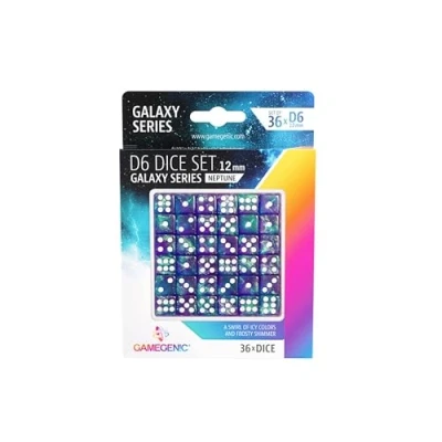 Image de Jeu de dés Gamegenic Galaxy Series D6 12 mm (36 pcs) (Neptune)