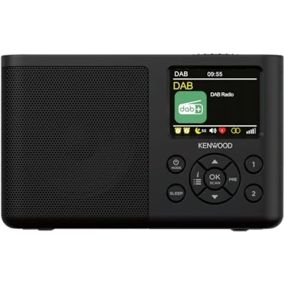 Image de Kenwood CR M33DAB B Radio Portable Dab+ avec Bluetooth, Batterie Li ION intégrée et écran Couleur de 6,1 cm, Port Charge USB C, Sortie Casque (stéréo), Noire