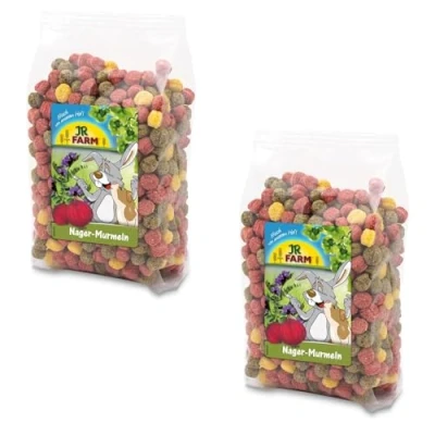 Image de JR FARM Boules de Rongeurs Pack Double 2 x 150 g Snack pour et Lapins Nains avec Betterave, Luzerne Maïs Petite friandise croustillante ou Mini récompense à Tout Moment
