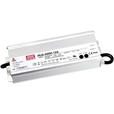 Image de Mean Well HLG 320H 24A 320.16W Constant Voltage + Current LED Driver 24V 13.34A