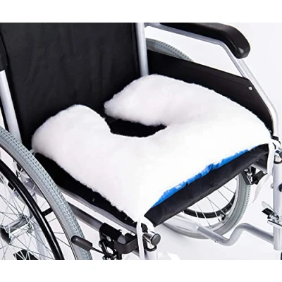 Image de OrtoPrime Coussin Anti escarres pour Fauteuil Roulant Coxis Bureau et Maison Coussins préventifs (UPP) Fer à Cheval Doux Confortable