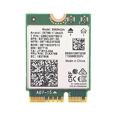 Image de Carte Wi FI CNVI, réseau sans Fil Double Bande AC 9560 9560NGW 802.11ac 1,73 Gbps BT 5.0 NGFF Adaptateur de Bluetooth Compatible avec mère Intel