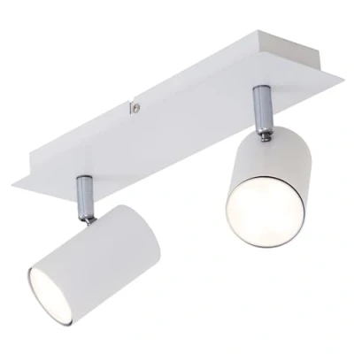 Image de Briloner Leuchten Plafonnier blanc avec 2 spots orientables Ampoules GU10, 40w maximum