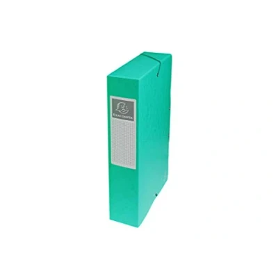 Image de Exacompta Réf. 50603E 1 boite de classement avec élastiques Exabox en carte lustrée 600g/m2 Dos 6 cm dimensions 25 x 33 pour documents A4 couleur vert livrée montée