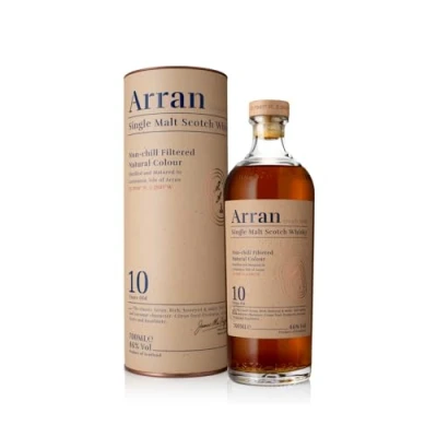 Image de Arran 10 ans The Classic Whisky Single Malt Notes d&#039;Agrumes Confis &amp; Cannelle Origine : Ecosse/Highlands 46% Alcool 70 cl