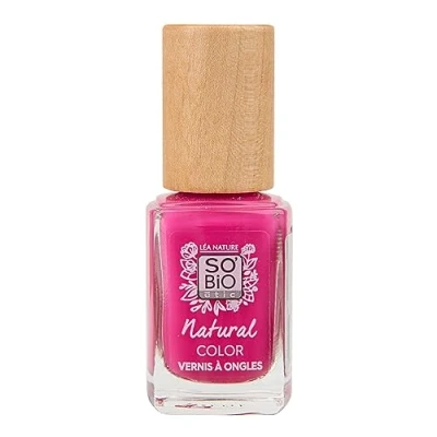 Image de LÉA NATURE SO bio étic Vernis ongles naturel Natural Color Rose arty Double action Soin &amp; Couleur Fortifie Protège Huile de Ricin fortifiante Vegan Made in France 11ml