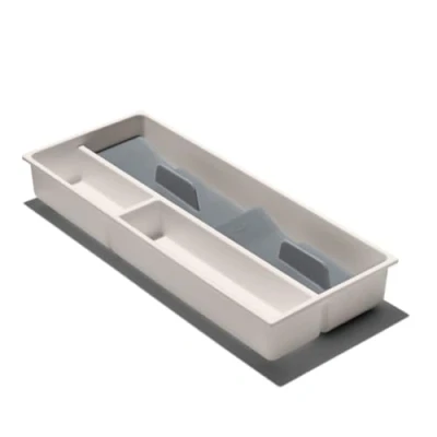Image de OXO Good Grips Tiroir de cuisine compact, organiseur d&#039;ustensiles, 17,1 x 41,5 6 cm (P l H), blanc