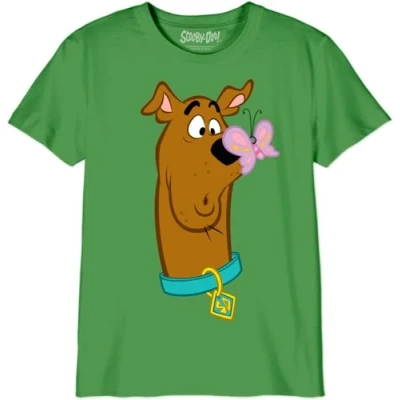 Image de Scooby Doo « with Butterfly Spring » BOSCOOBTS033 T Shirt Garçon, Vert Prairie, Taille 12 Ans