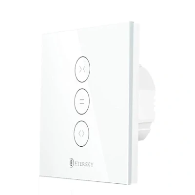 Image de Interrupteur Volet Roulant Connecté, Etersky WiFi Mural de Rideau Compatible avec Alexa et Google Home, Tactile WiFi, Timer Partager【Besoin d&#039;une Ligne Neutre】