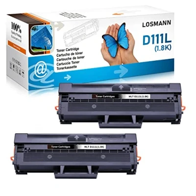 Image de LOSMANN D111L Compatible Cartouche de Toner Remplacement pour Samsung MLT D111S Xpress SL M2026 M2070 M2020W M2020 M2022 M2022W M2026W M2070W M2070F M2070FW (2 Noir)