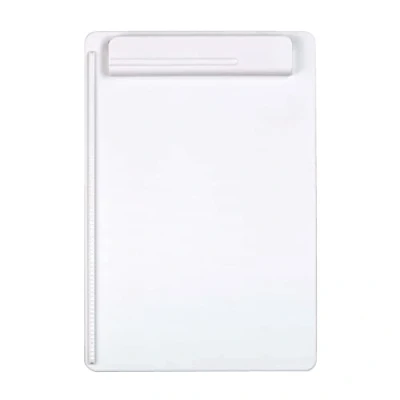 Image de MAUL Porte bloc A4 MAULgo Recycling durable en plastique recyclé à 85% Format DIN de haute qualité avec pince moderne Pour le bureau et l&#039;atelier Blanc