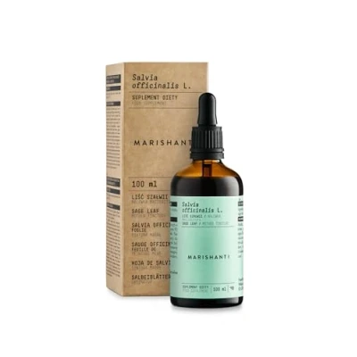 Image de Sauge (Salvia Officinalis L.) Teinture mère sans alcool extrait liquide gouttes 100ml Complément alimentaire Marishanti 100% Naturel et Vegan