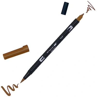 Image de Tombow ABT 969 Feutre pinceau à 2 pointes Chocolat
