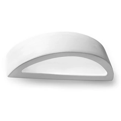 Image de SOLLUX lighting Atena Applique murale en céramique Design Moderne Très Polyvalent Ampoule E27 Remplaçable, 1 x 60 W Blanc, 40,5 14,5 10 cm