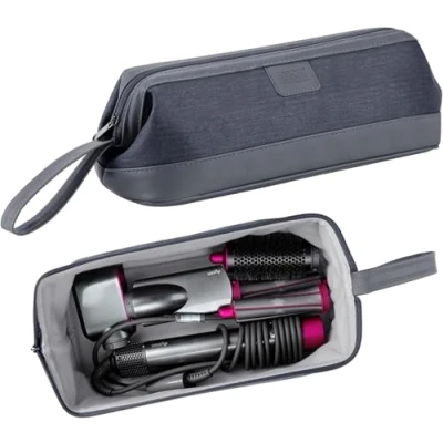 Image de BUBM Sac de Rangement Voyage Portable Compatible avec sèche Cheveux Dyson Supersonic/Dyson Airwrap/Fer à Lisser Corrale/Shark Flexstyle Air Styling &amp; Drying System, Gris
