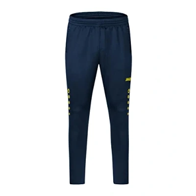 Image de JAKO Défi des Pantalons D’Entraînement, Mixte, Marine/Jaune Fluo, M