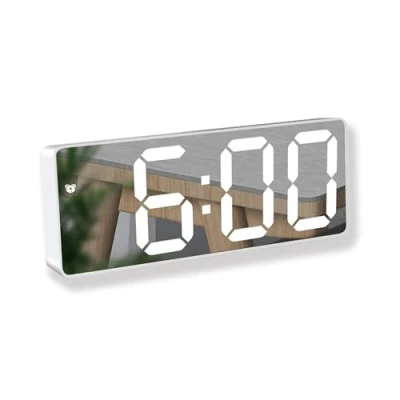 Image de BSWL Horloge Numérique avec Grand écran LED,Reveil Numerique Temperature Digitale Luminosité Réglable Murale a Pile/USB 2 Alarmes, 12/24H, Fonction Snooze