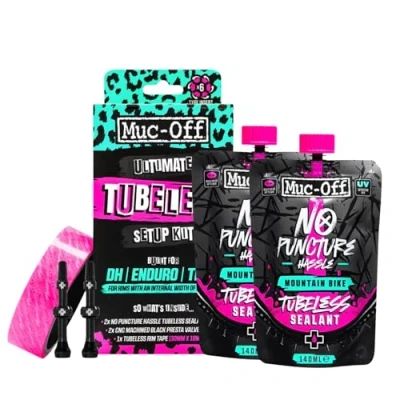 Image de ENVIE de PASSER VOS roues VELO VTT AU Tubeless ? : le kit pour conversion Muc Off contient tout nécessaire dont vous avez besoin convertir une paire en Ready.