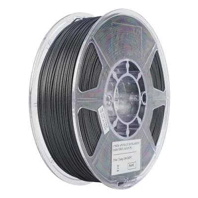 Image de eSUN PETG Filament 1.75mm, CF Chargé de Fibre Carbone, Bobine 1KG (2.2 LBS) Matériaux d&#039;Impression 3D pour Imprimantes FDM,Gris Foncé