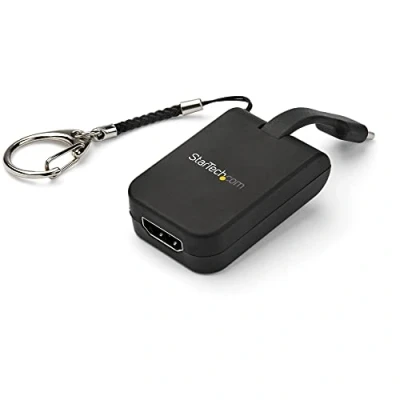 Image de StarTech.com Mini Adaptateur USB C vers HDMI Convertisseur Vidéo Type 4K 30Hz avec Porte Clés Dongle DP Alt Mode Compatible Thunderbolt 3