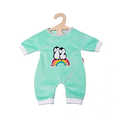 Image de Heless 2181 Grenouillère pour poupée au Design Pingouin à Pois en Velours Doux avec Broderie de qualité supérieure Taille 35 45 cm