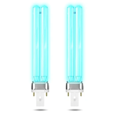 Image de BrightArk 9W G23 PLS Ersatz UV Lampe 2Pack Lampen Ultraviolett Sterilisator Licht für Teich UVC Klärer und C Teichfilter