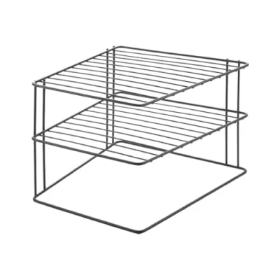 Image de Metaltex Armoire d&#039;angle Palio Lava à 2 niveaux 25x25x19cm TouchTherm, noir, 3 PIANI