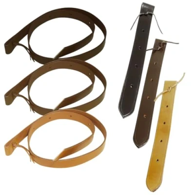 Image de PFIFF Off Billette 004334 Sangle de Selle Western en Cuir Noir 45 x 4,5 cm