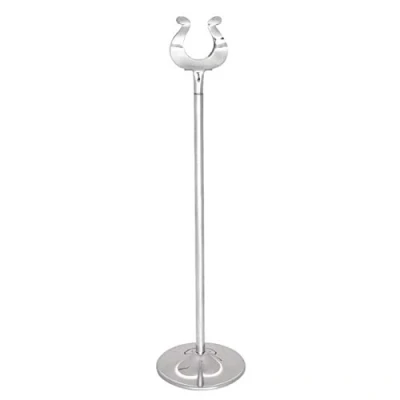 Image de Support de numéro table 305 mm en acier inoxydable pour restaurant ou carte mariage