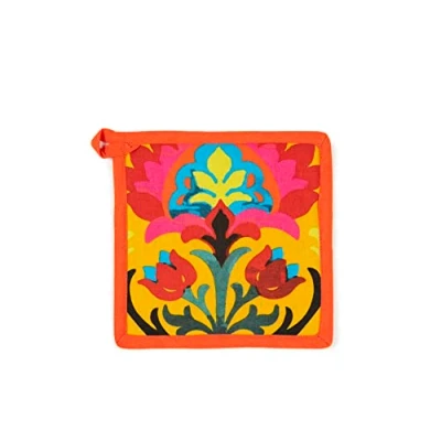 Image de Excelsa New Delhi Manique de Cuisine, 20 x cm, Doublure 100% Coton, Rembourrage en Polyester