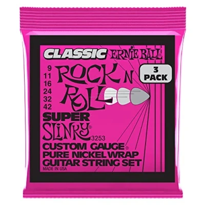 Image de Super Slinky Classic RnR Pure Nckl Elec Gtr Strings 3 Pk 9 42