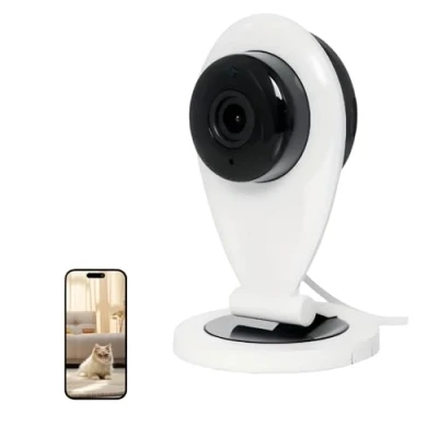 Image de ULar Babyphone de surveillance Wi Fi avec application, détection mouvement et vision nocturne pour la sécurité en intérieur, bureau à domicile, prise charge Allemagne