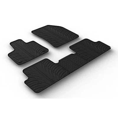 Image de Gledring 0785 Ensemble de tapis sol Caoutchouc avant et arrière 5 noir 750mm 550mm DS: DS7 Crossback